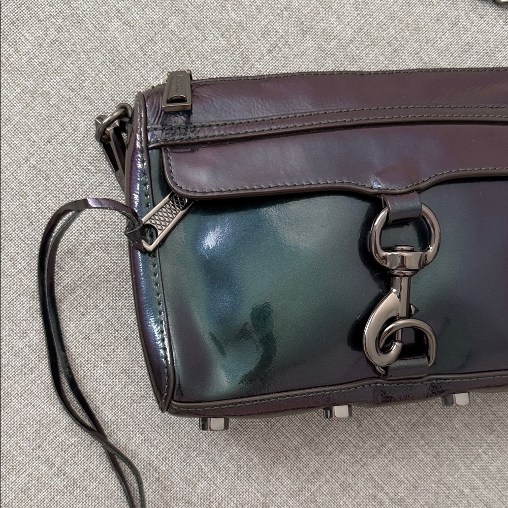 Rebecca Minkoff Iridescent Mini MAC Purple/ green Crossbody Bag - Picture 6 of 8